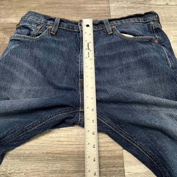 Levis 541 Dark Wash Blue Mens 33x29 Athletic Fit Tapered Denim Jeans Red Tab - Picture 9 of 12